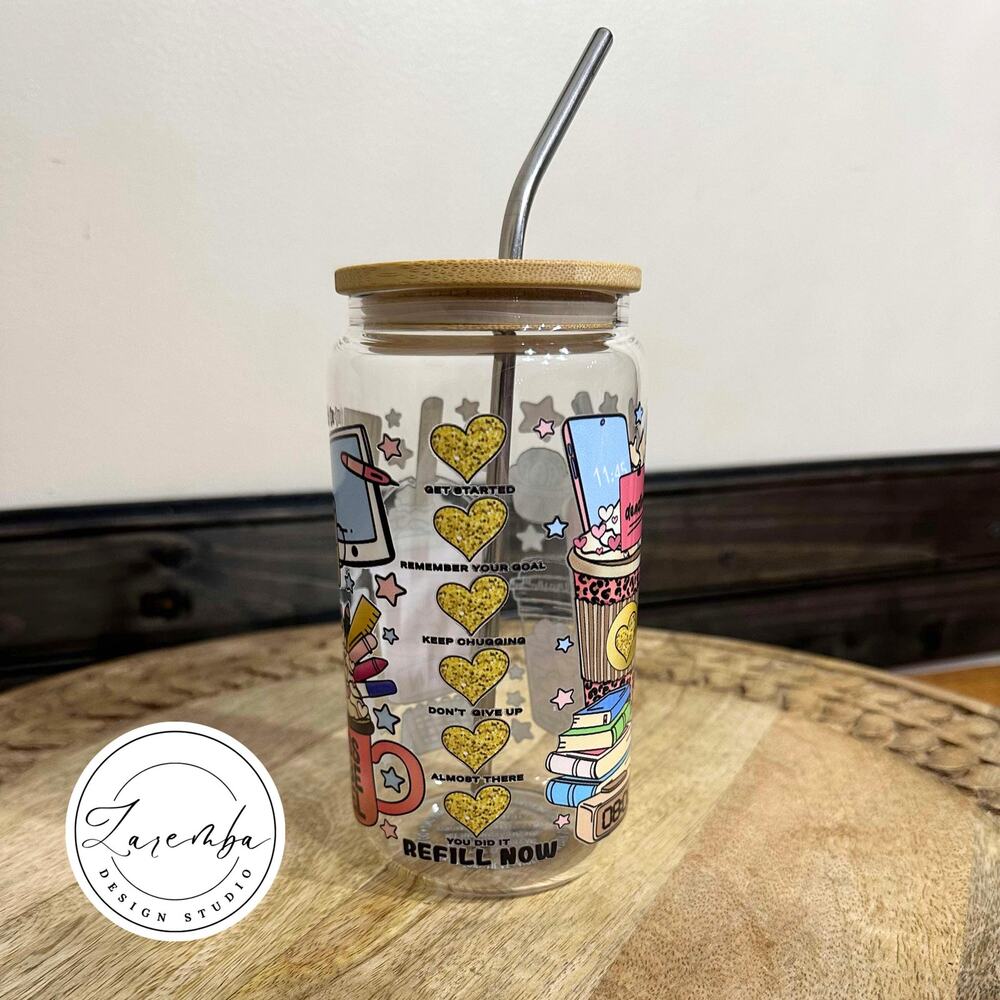 Boss Babe Fuel Libbey Cup, Working Office Beer Can Glass, 16 oz Sipper Glass - Picture 5 of 7